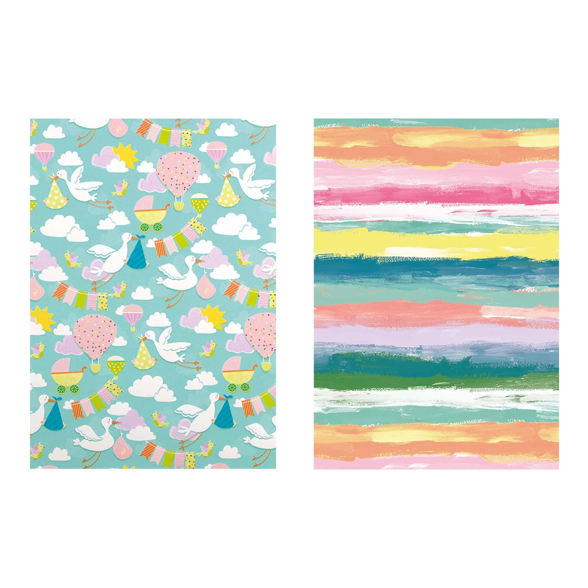 12.3 Sqft All Occasion Gift Wrap, 30"X59", 1.25" Dia, 6 Designs
