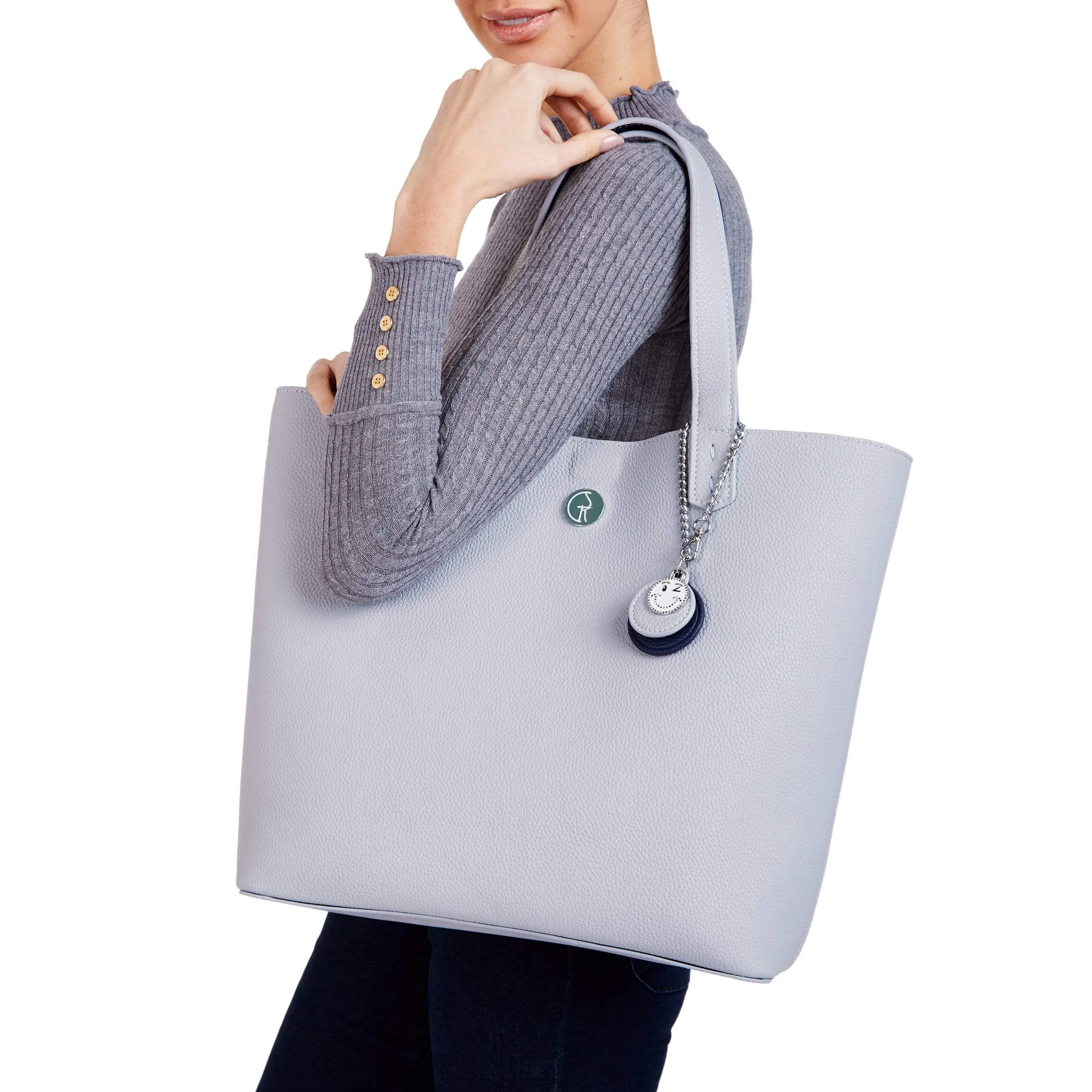 3 Vegan Leather Bags in 1 | Blue & Grey