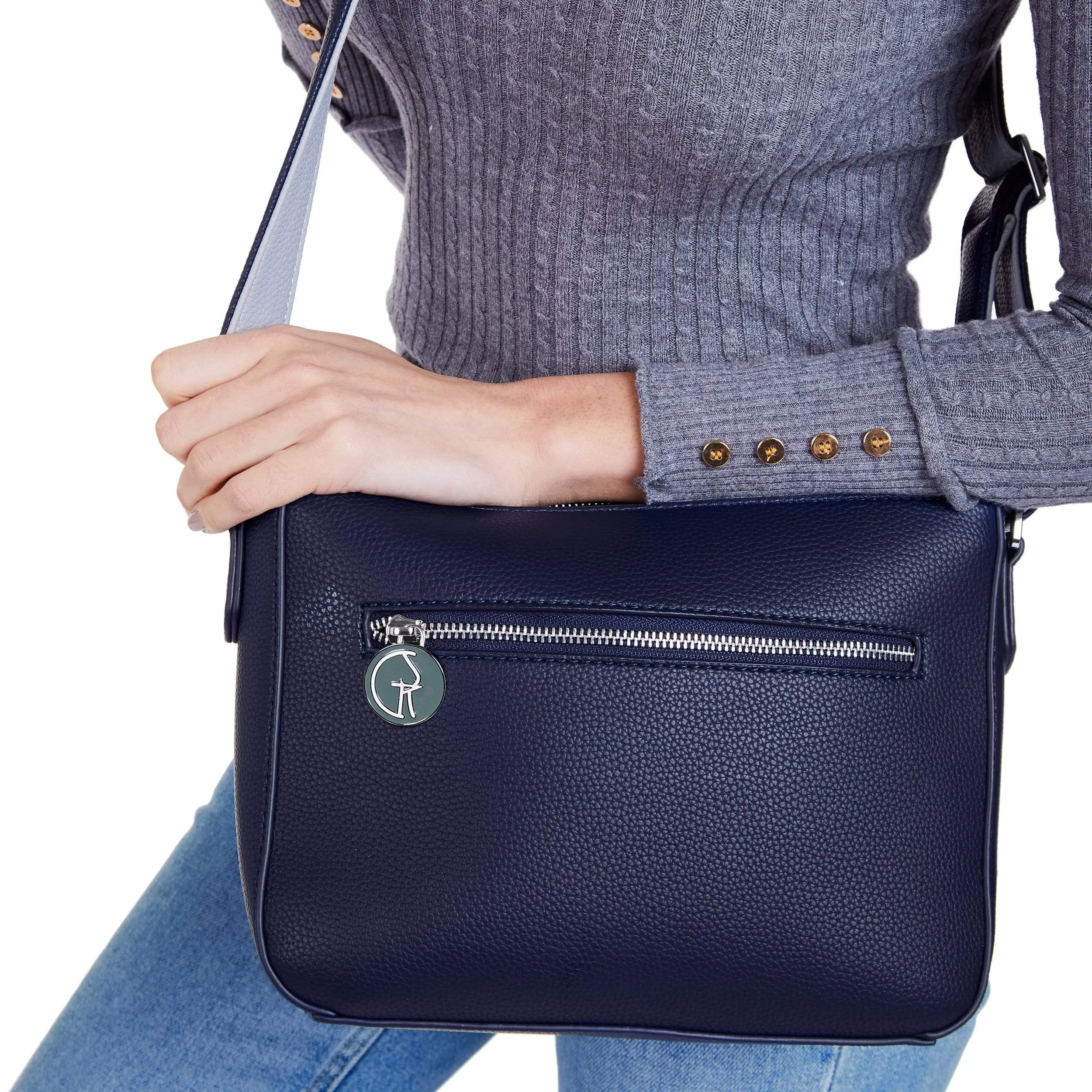 3 Vegan Leather Bags in 1 | Blue & Grey