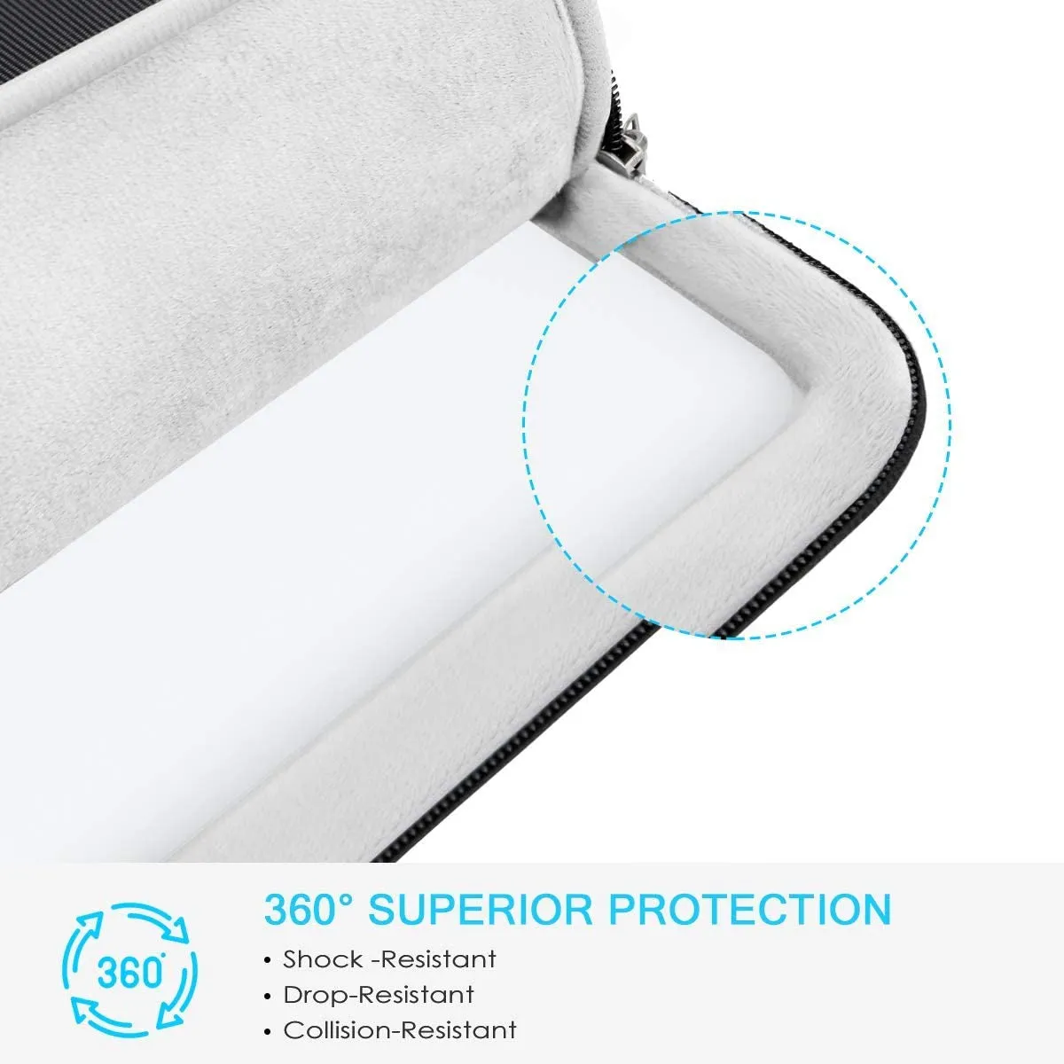 360° Protective Laptop Sleeve Case for 14 Inch HP Chromebook 14 / X360 14A / HP Stream 14, Acer Swift/Chromebook 314, 14" Ideapad Chromebook S330 ASUS Dell Portable Laptop Computer Bag, Black