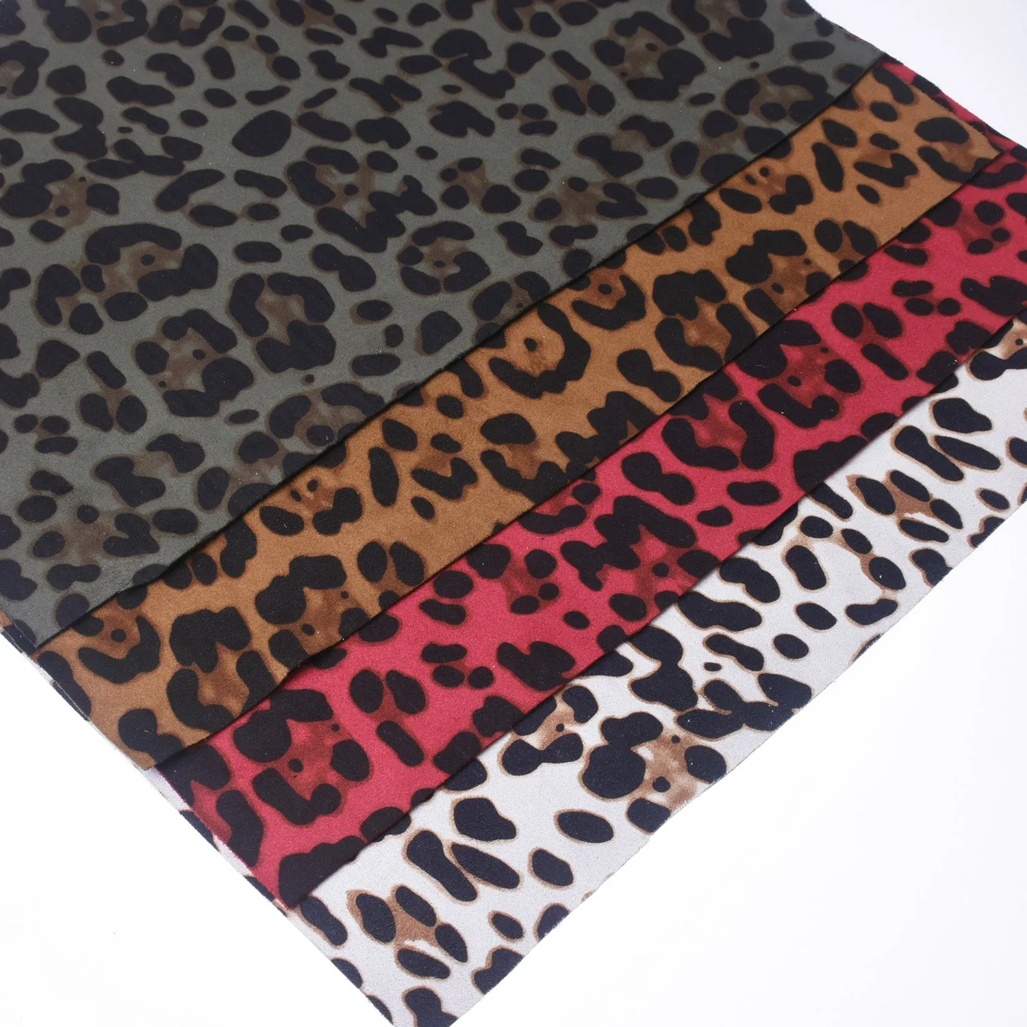 8*12" Suede leopard print sheets leather print sheets animal print fabric DIY Hair Bow Making Supplies 1pcs 102640