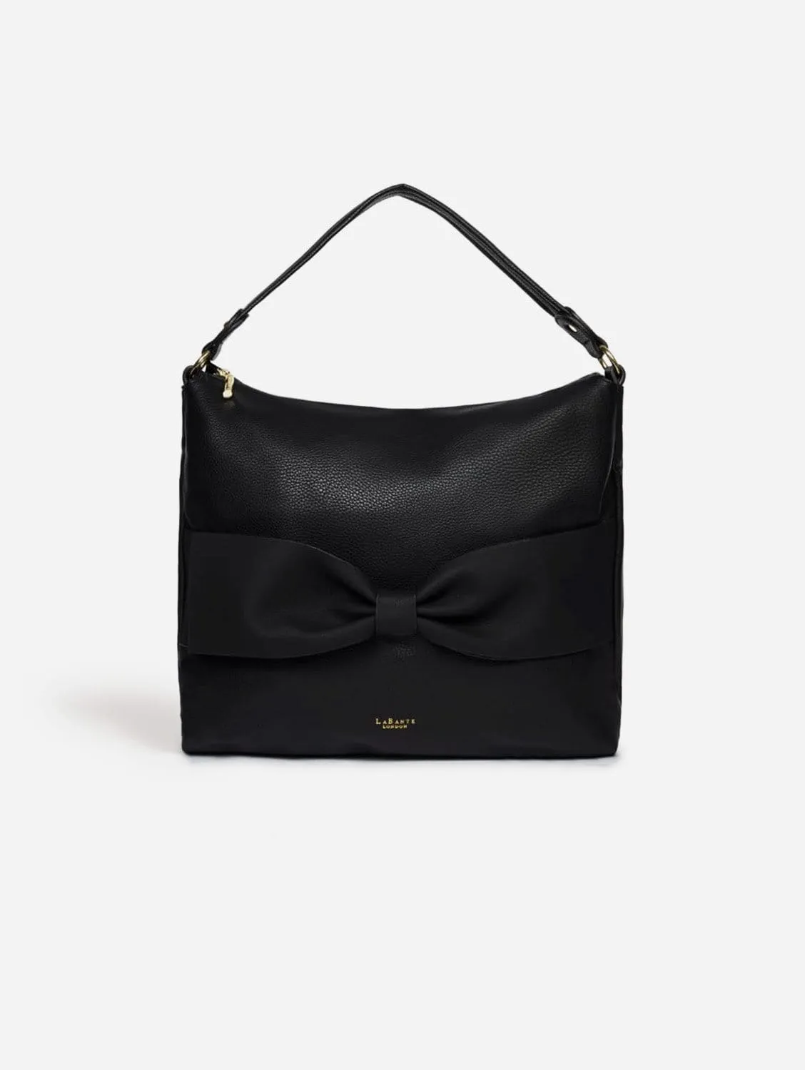 Abelia Vegan Leather Hobo Bag | Black