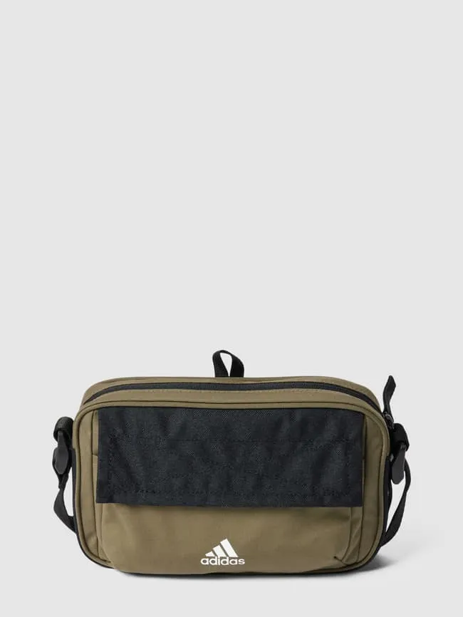ADIDAS SPORTSWEAR Label Print Crossbody Bag, Olive Green