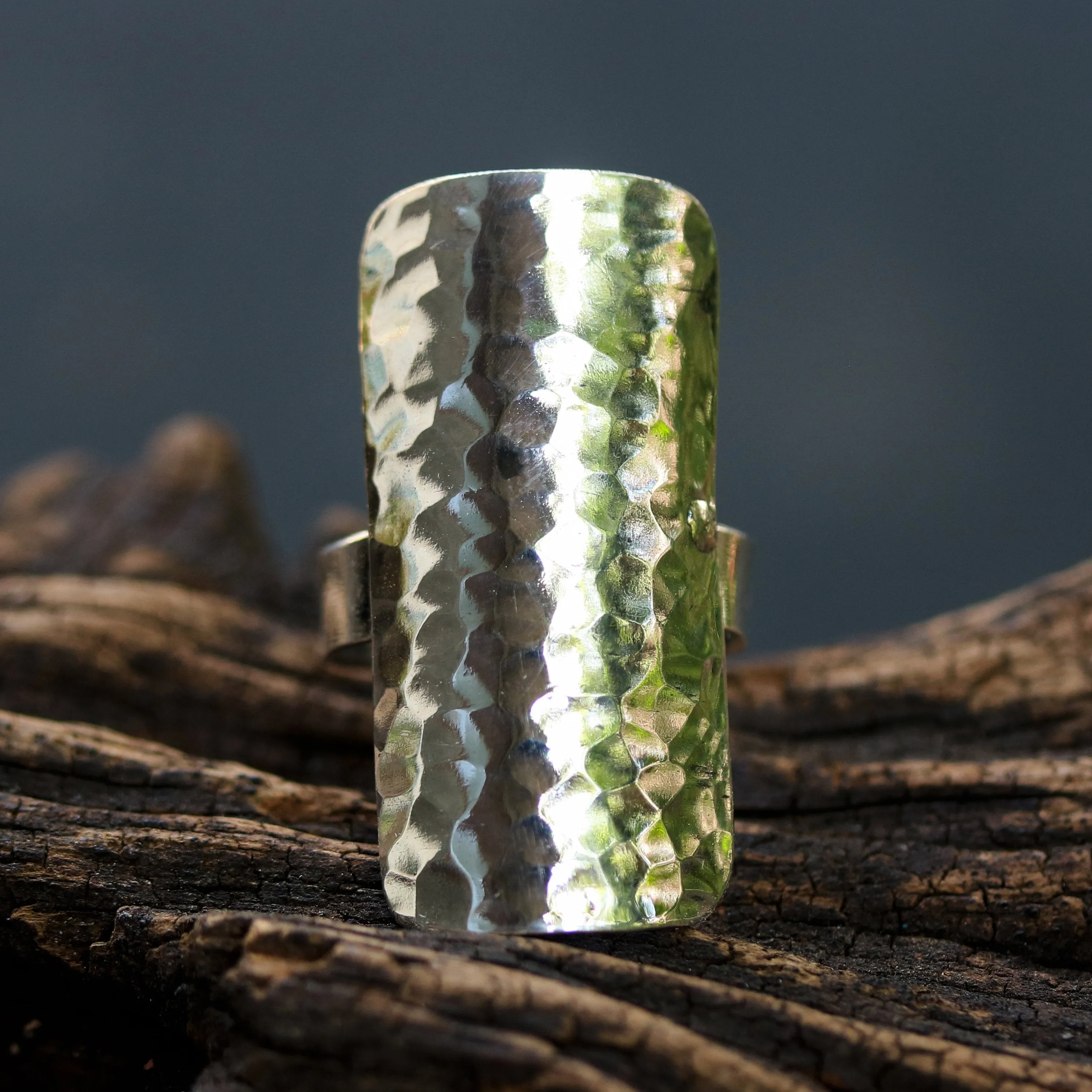 Adjustable ring, silver ring, large silver ring, silver shield ring, customizable ring, large ring, statement ring, boho ring