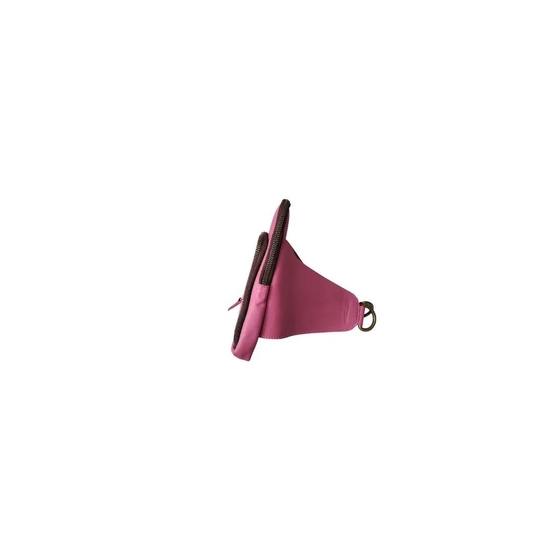 Alpha Belt/Crossbody Bag - All Leather Exterior - Pink