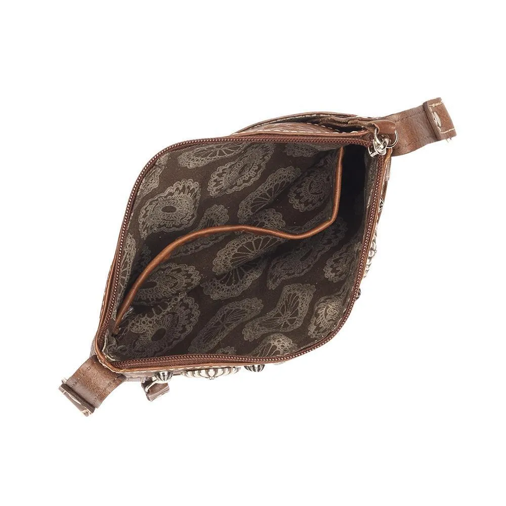 American West Handbag Texas Rose Collection: Crossbody Hip Bag