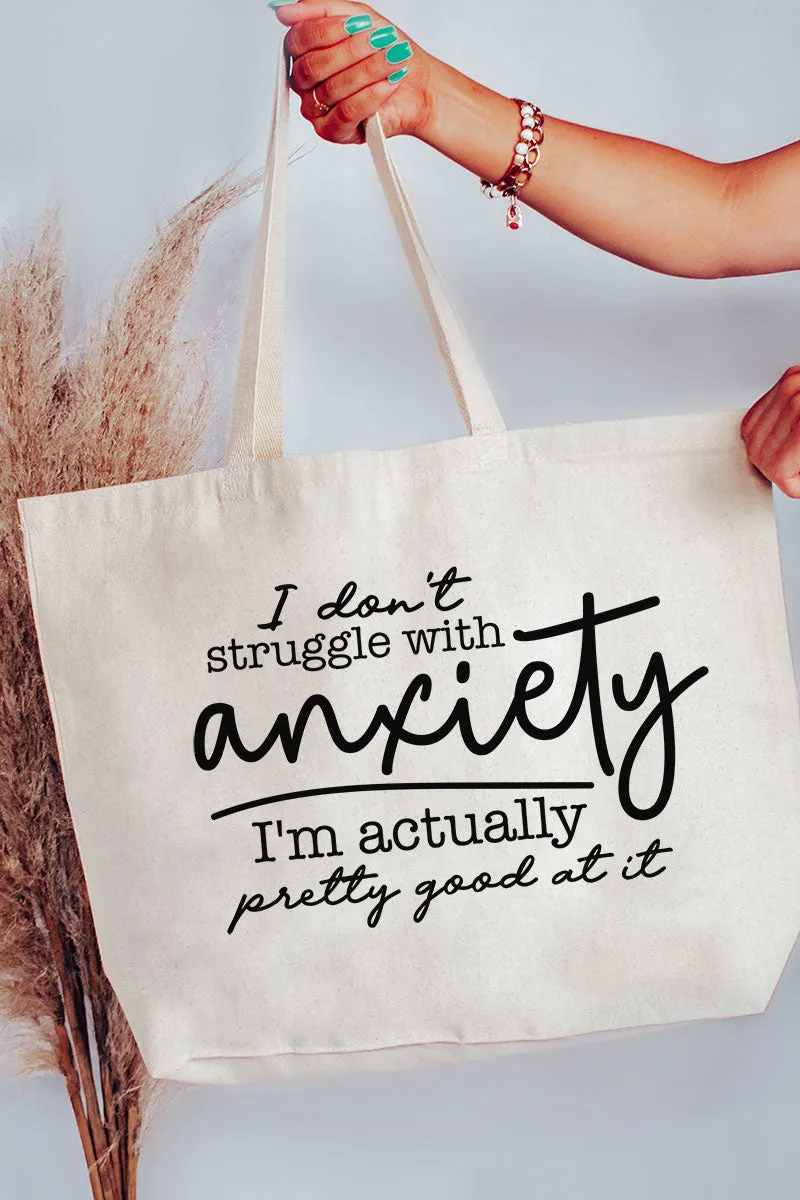 Anxiety Pro Canvas Jumbo Tote