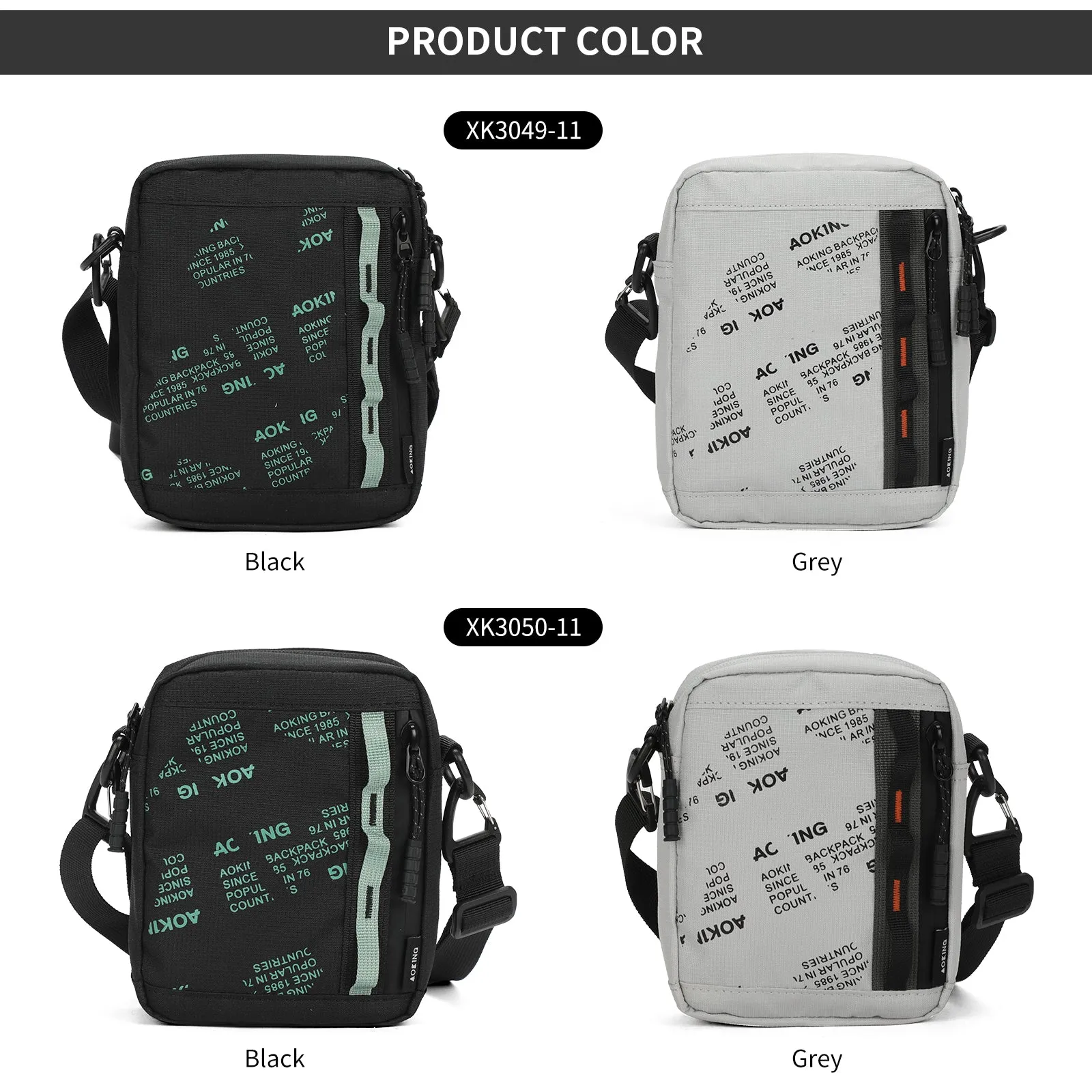 Aoking Fashion Waterproof Crossbody Shoulder Bag Sling Bag XK3049-11