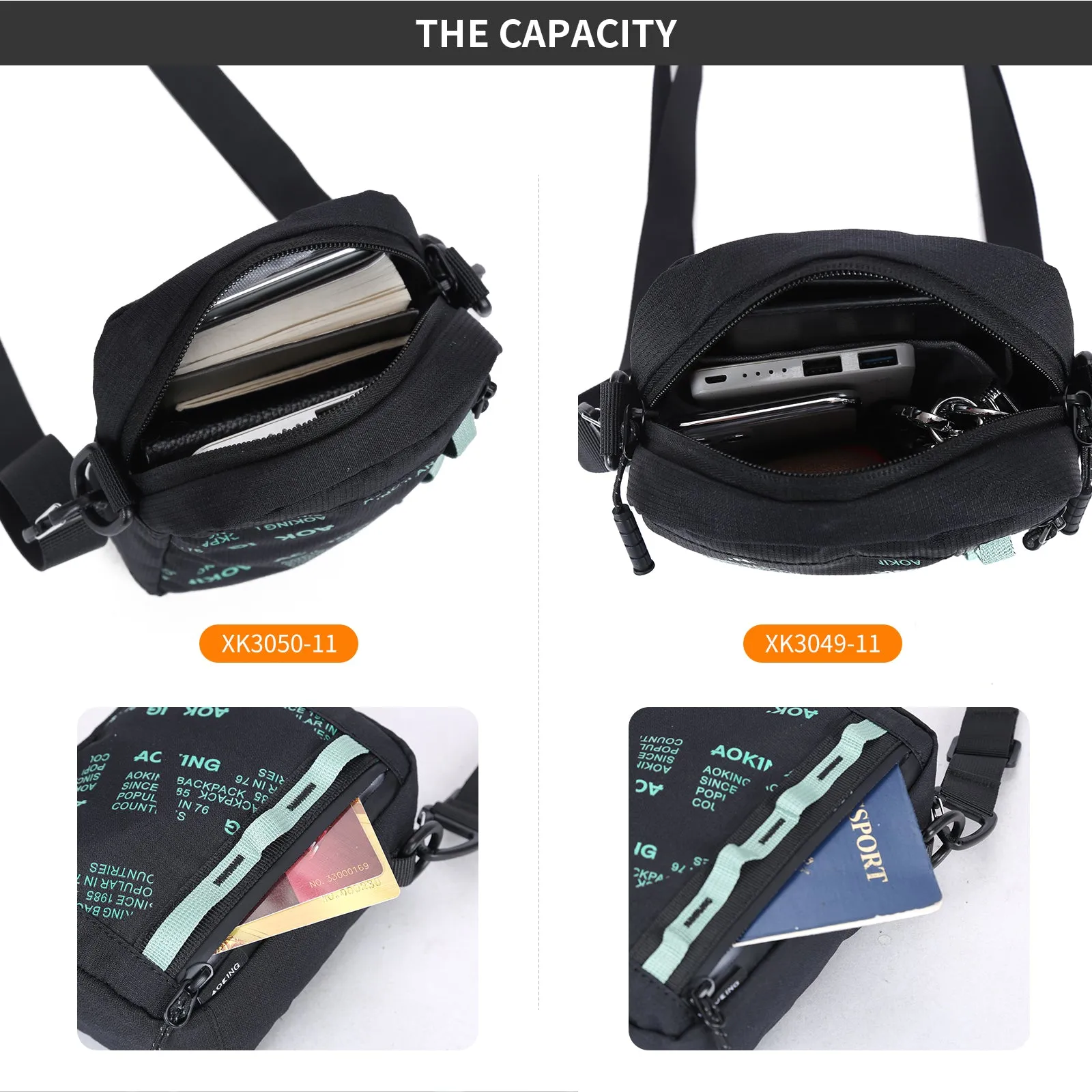 Aoking Fashion Waterproof Crossbody Shoulder Bag Sling Bag XK3049-11