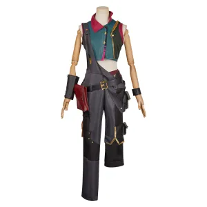 Arcane League of Legends Season 2 Jinx Cosplay Costume Female Black Green Outfits Halloween Carnival Suit