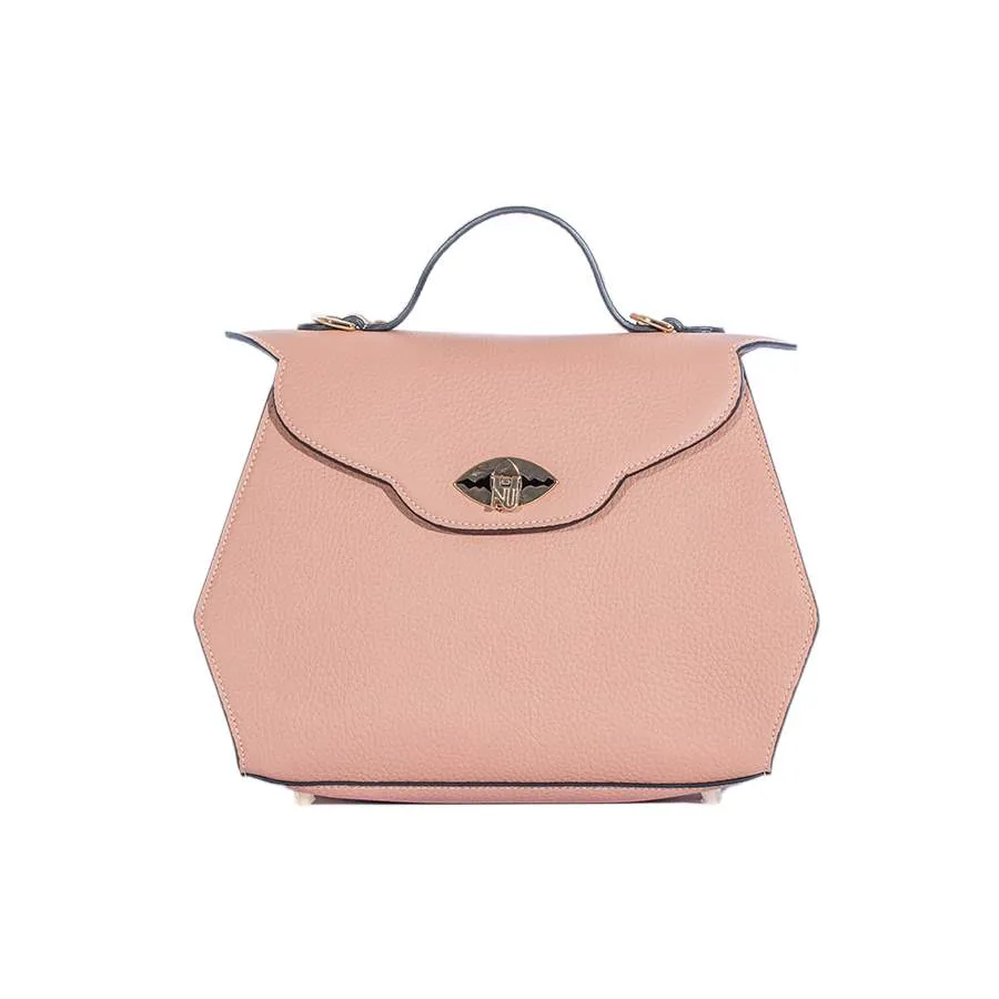 Aurene Handbag in Blush Pebble Grain Leather
