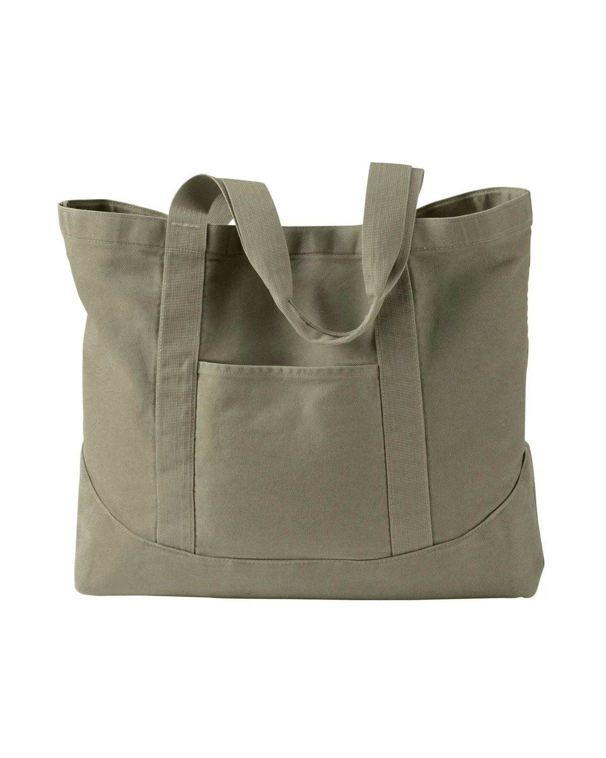 Authentic Pigment Pigment-Dyed Large Canvas Tote | Khaki Green
