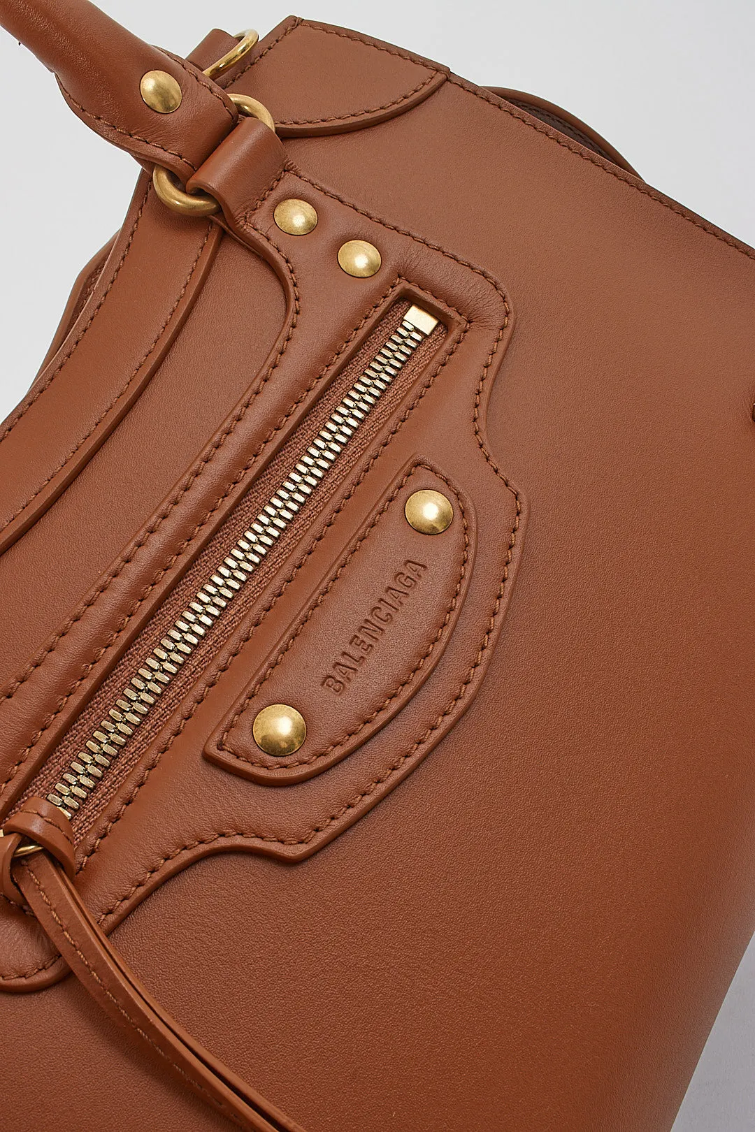 Balenciaga Camel Tan Leather Neo Classic Handbag