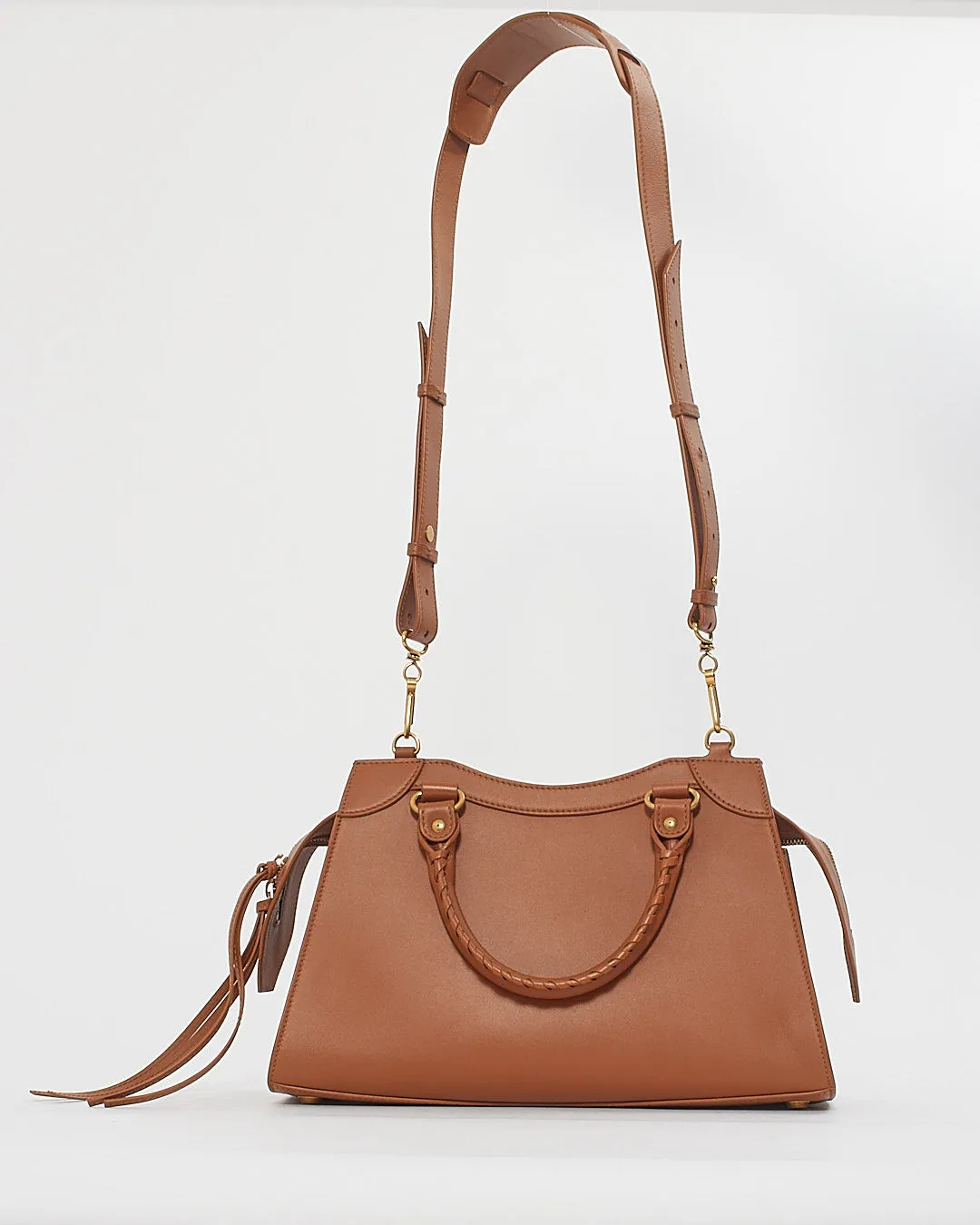 Balenciaga Camel Tan Leather Neo Classic Handbag