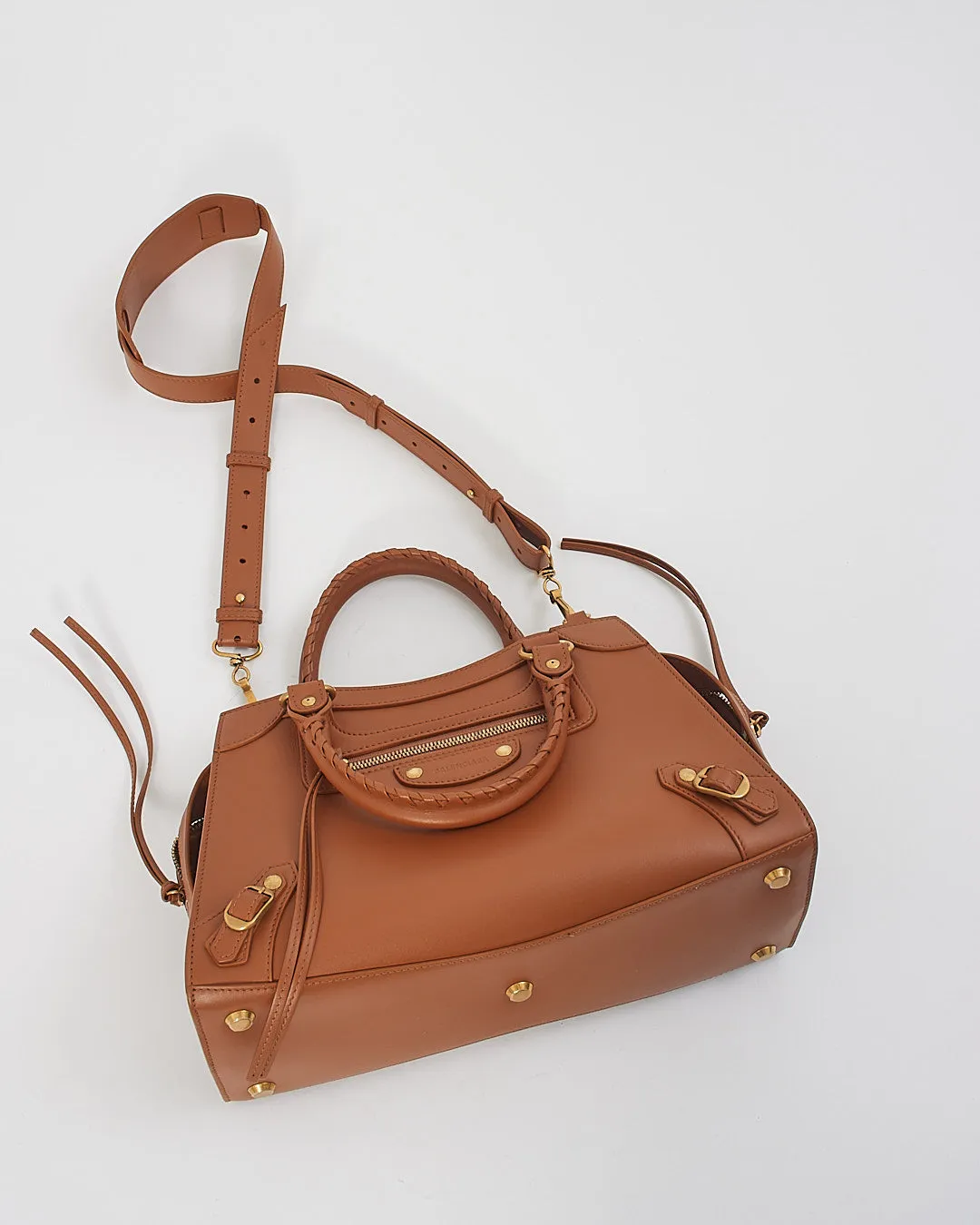 Balenciaga Camel Tan Leather Neo Classic Handbag