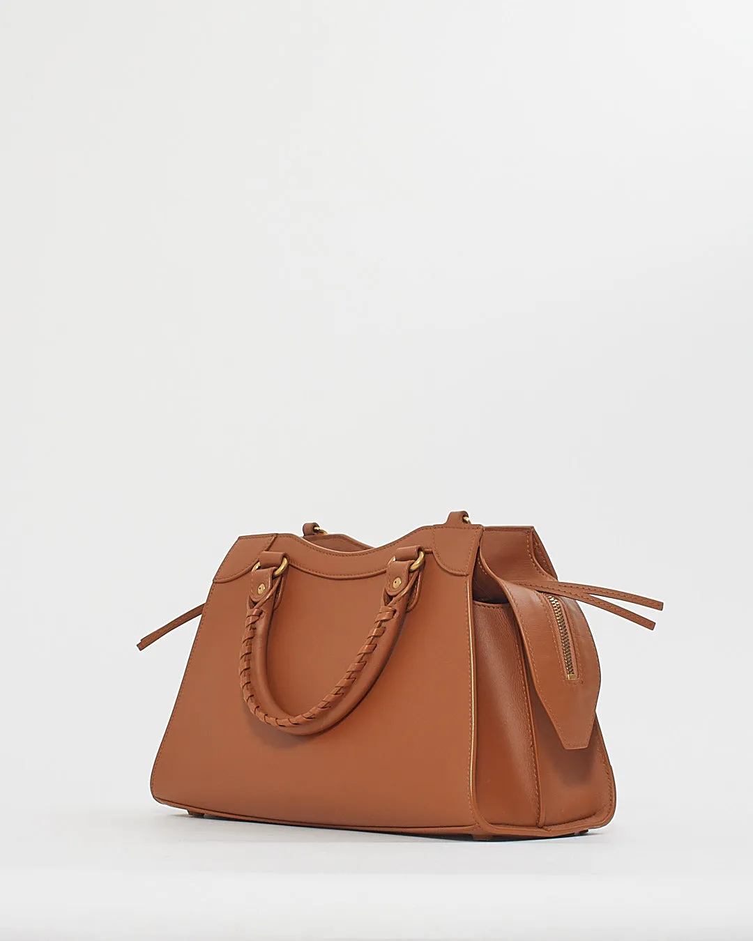 Balenciaga Camel Tan Leather Neo Classic Handbag