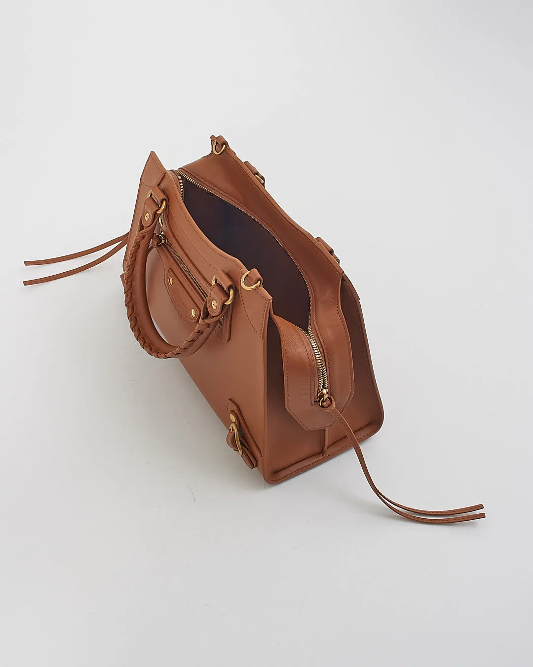 Balenciaga Camel Tan Leather Neo Classic Handbag