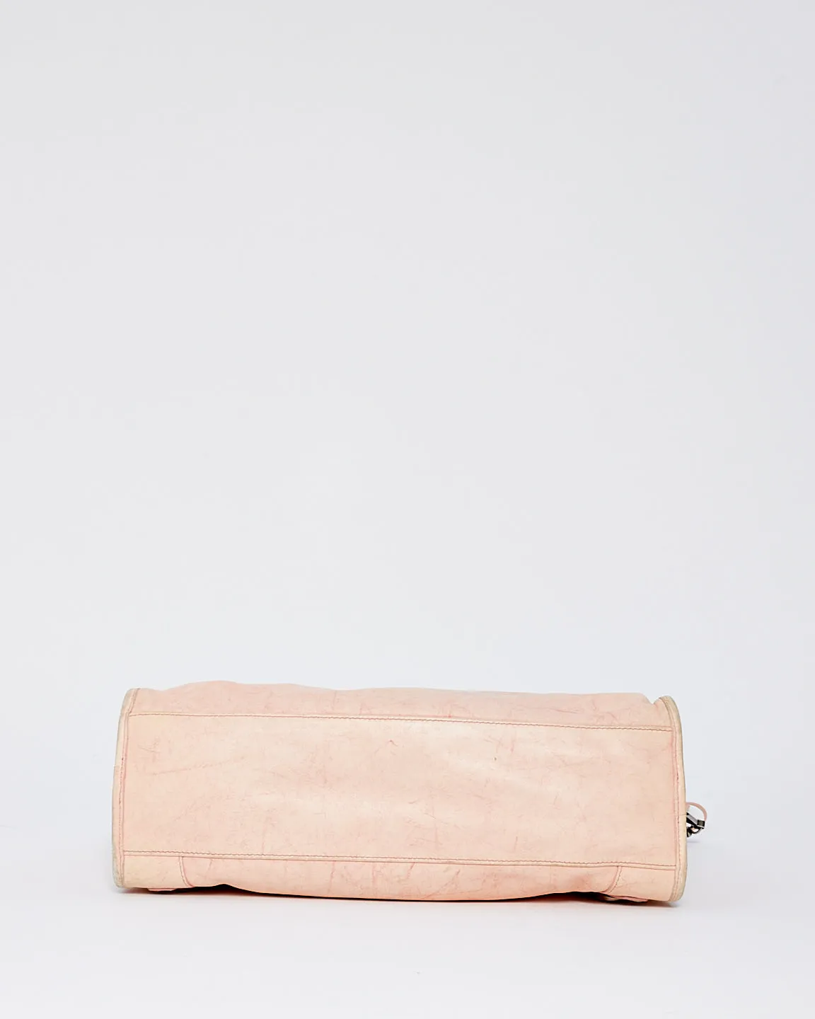 Balenciaga Pink Leather City Bag with Hammered Studs