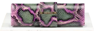 Baraboux Multicoloured Snake Effect Clutch Bag One Size