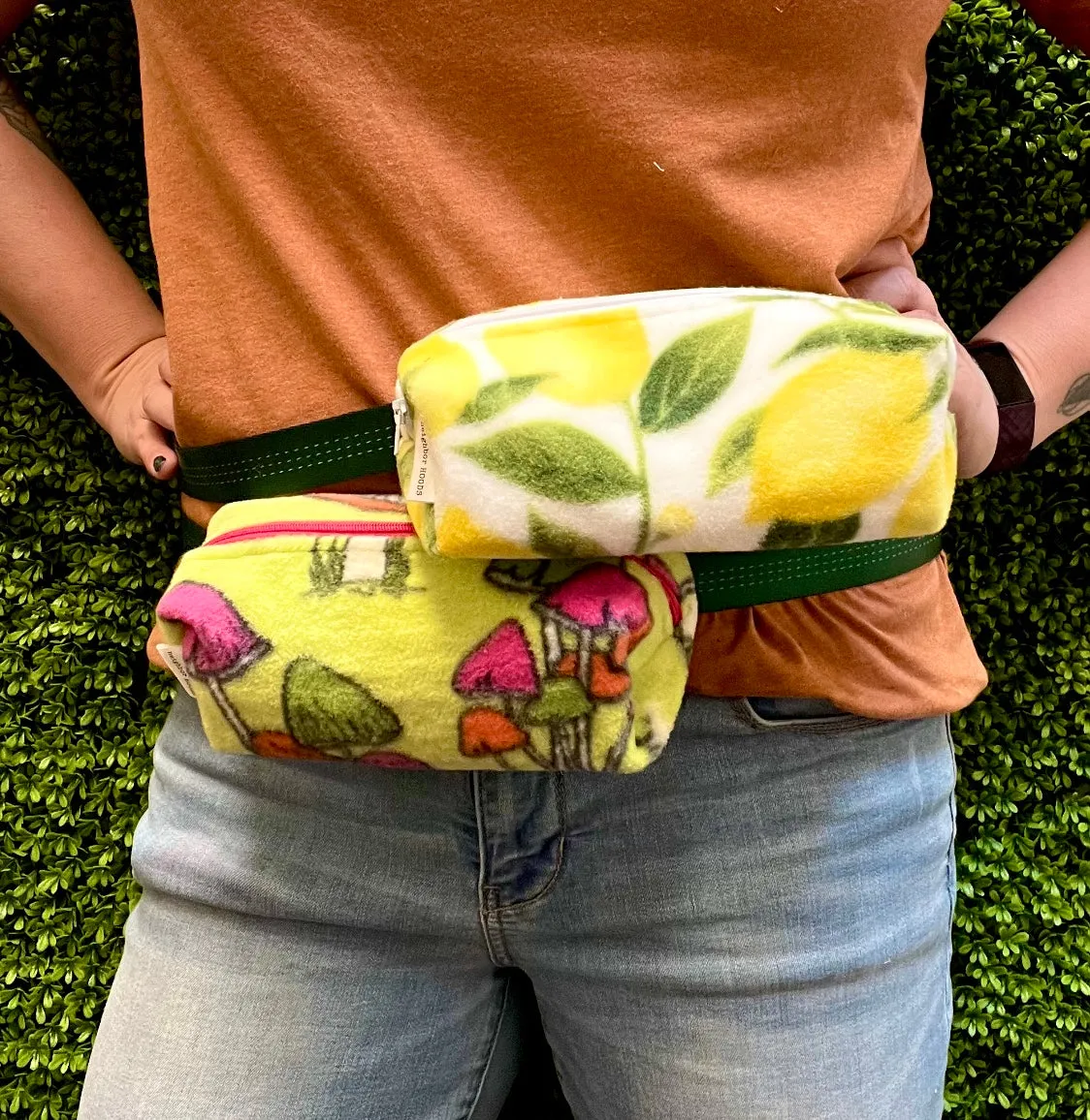 Belt Bag, Neon Mushrooms