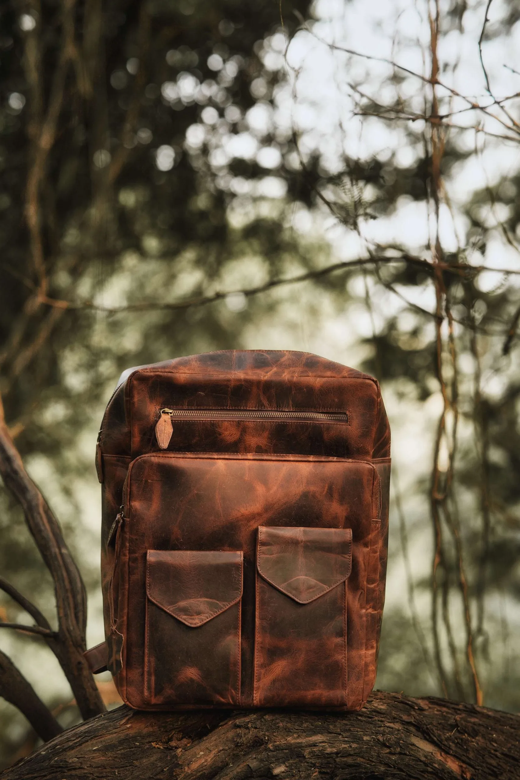 Berlut Wine Leather Backpack