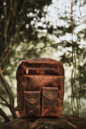 Berlut Wine Leather Backpack