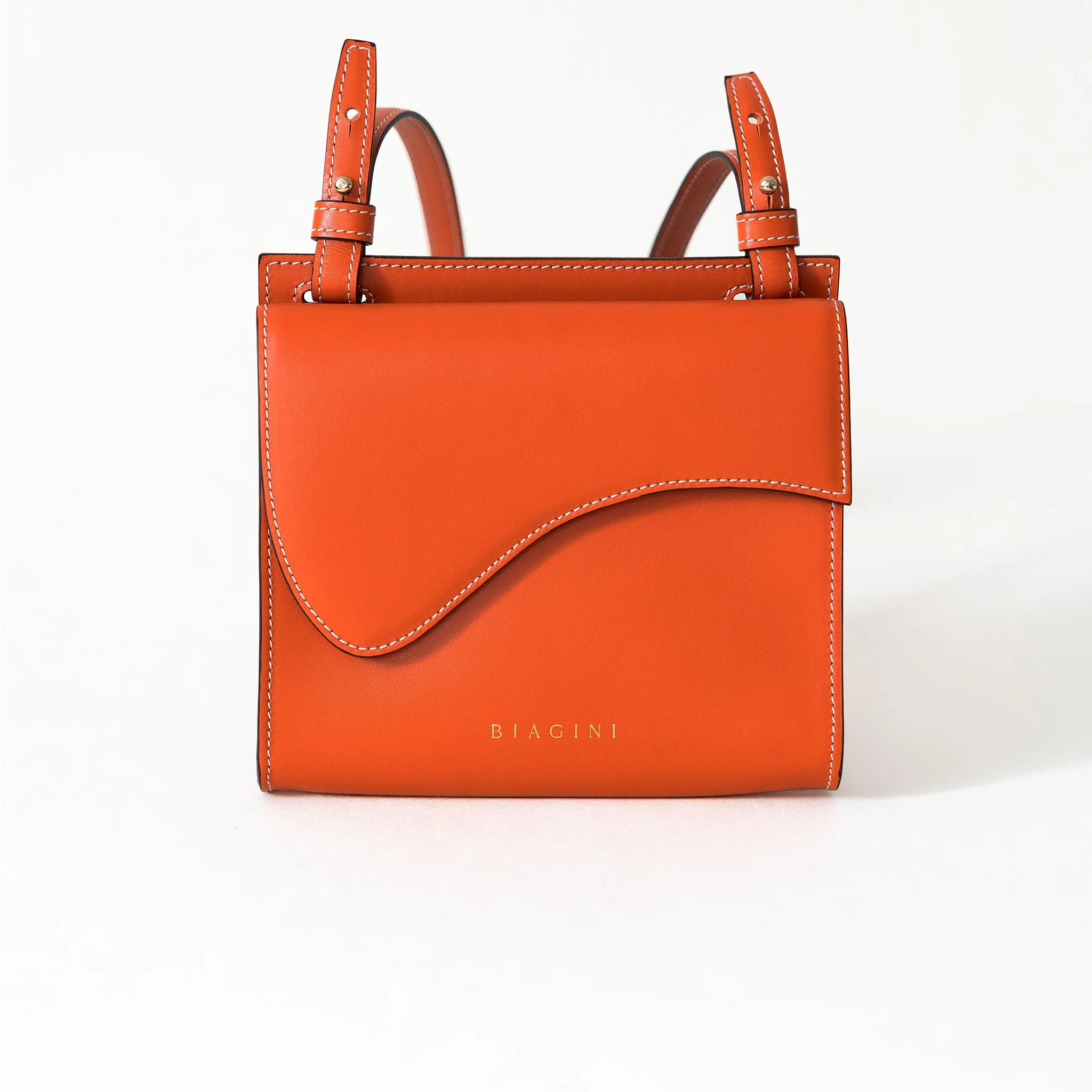 Biagini x DS7 - Le Grand Panier Wave - Natural & Orange
