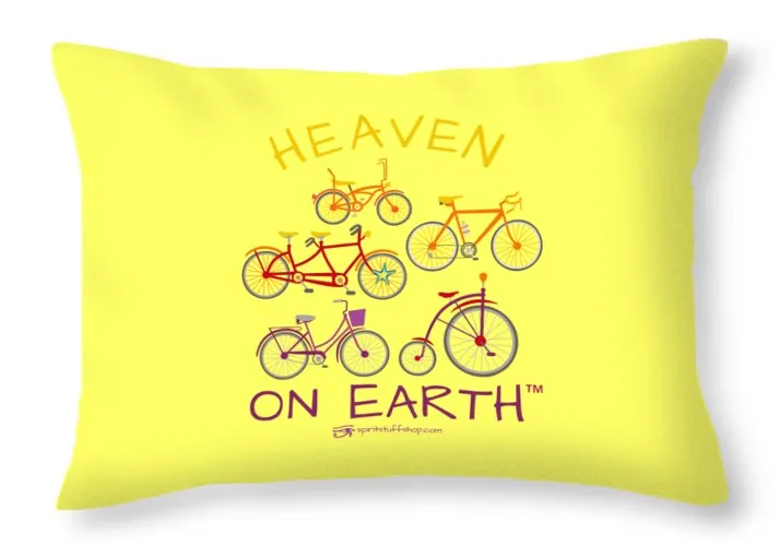 Bicycles Heaven On Earth - Throw Pillow
