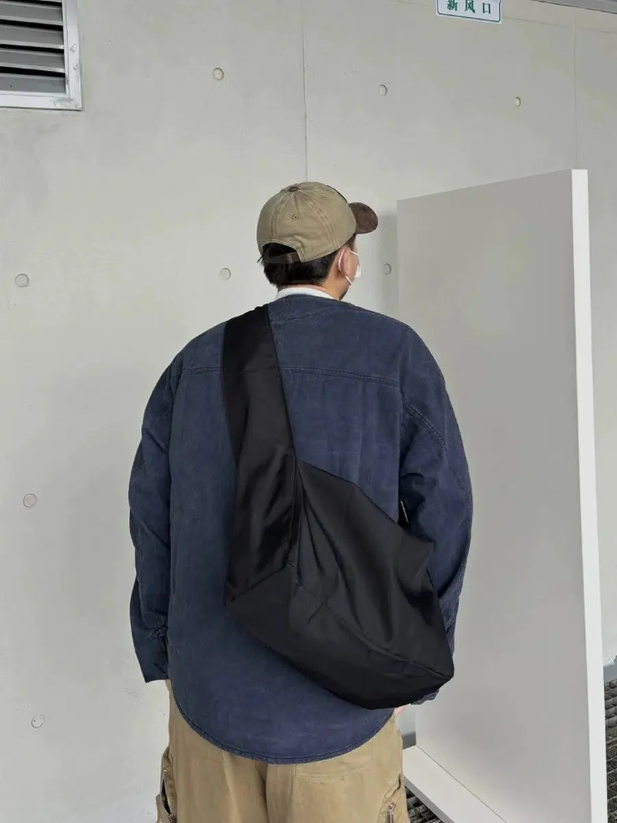 Black Canvas Crossbody Bag