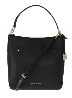 Black HAYES Leather Bucket Shoulder Bag
