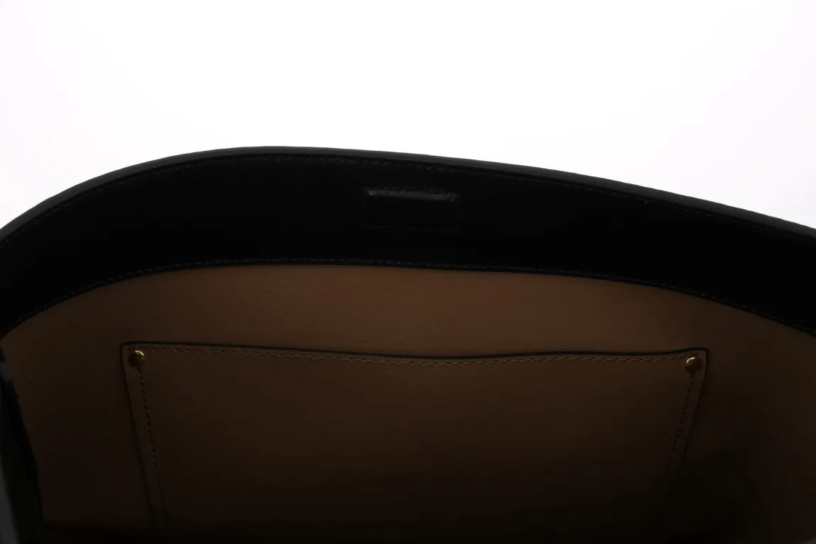 Black HAYES Leather Bucket Shoulder Bag