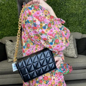 Black Quilted Crossbody Bag