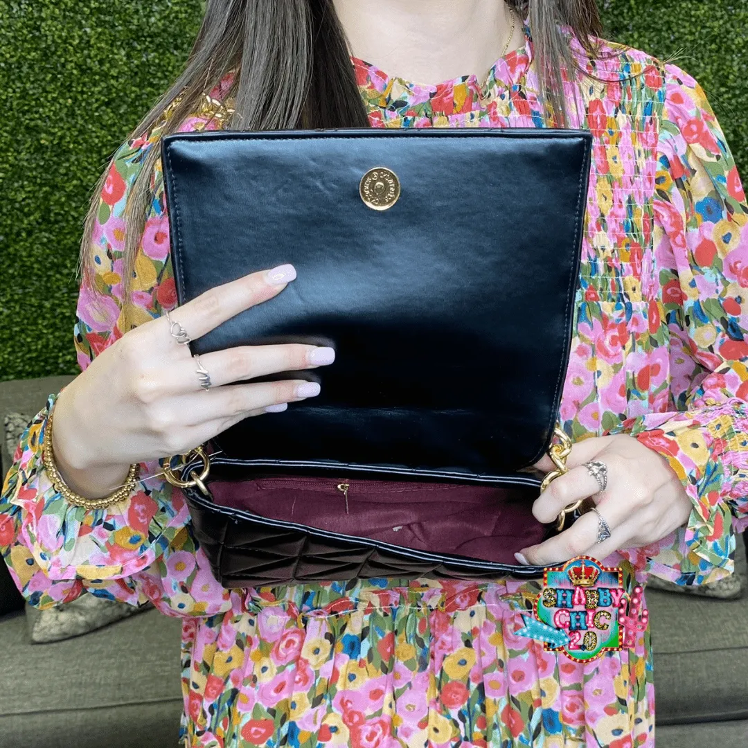Black Quilted Crossbody Bag