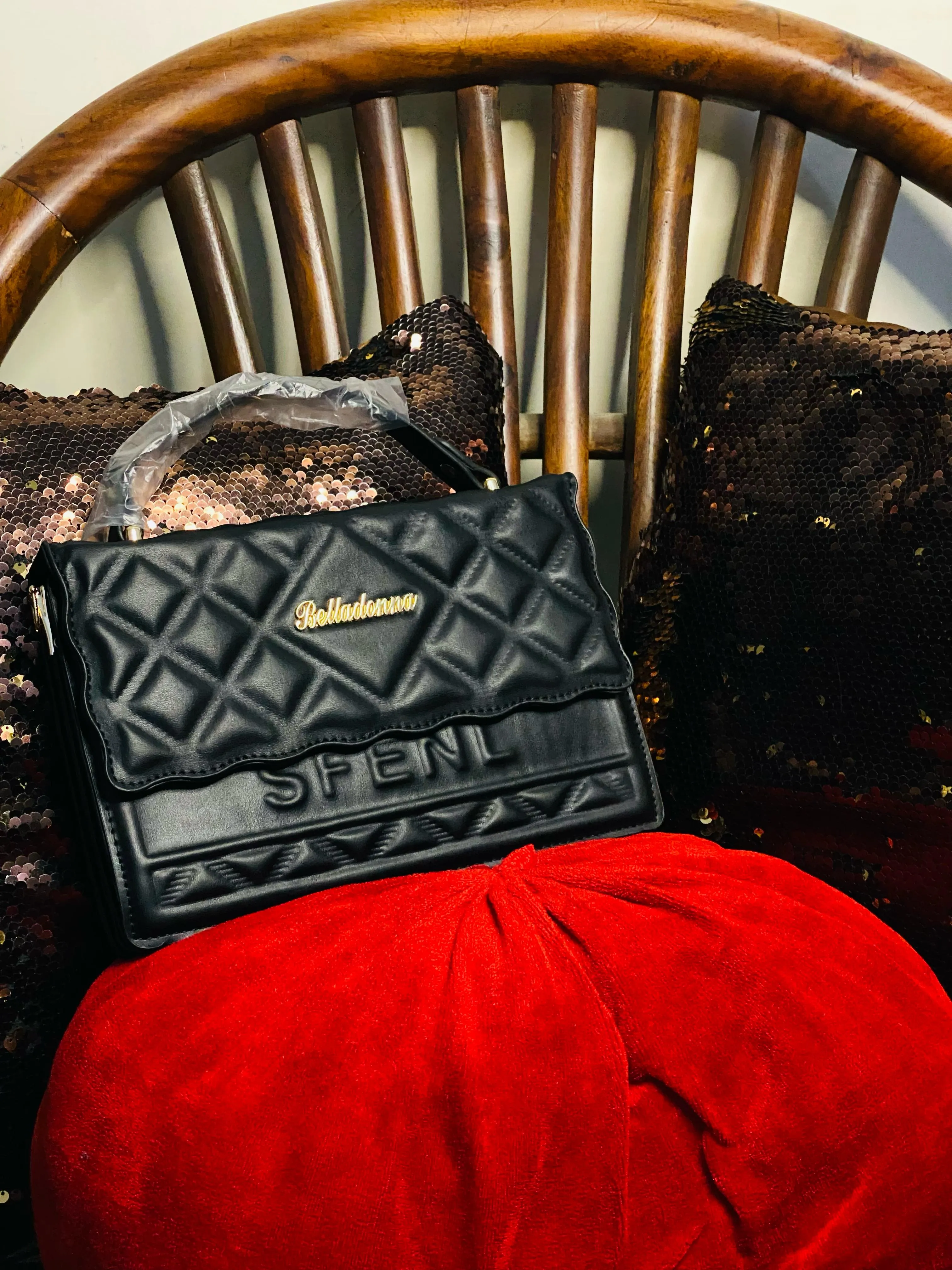 Black Quilted Designer Handbag for Women – Elegant & Affordable Luxury | Lace & Luxe