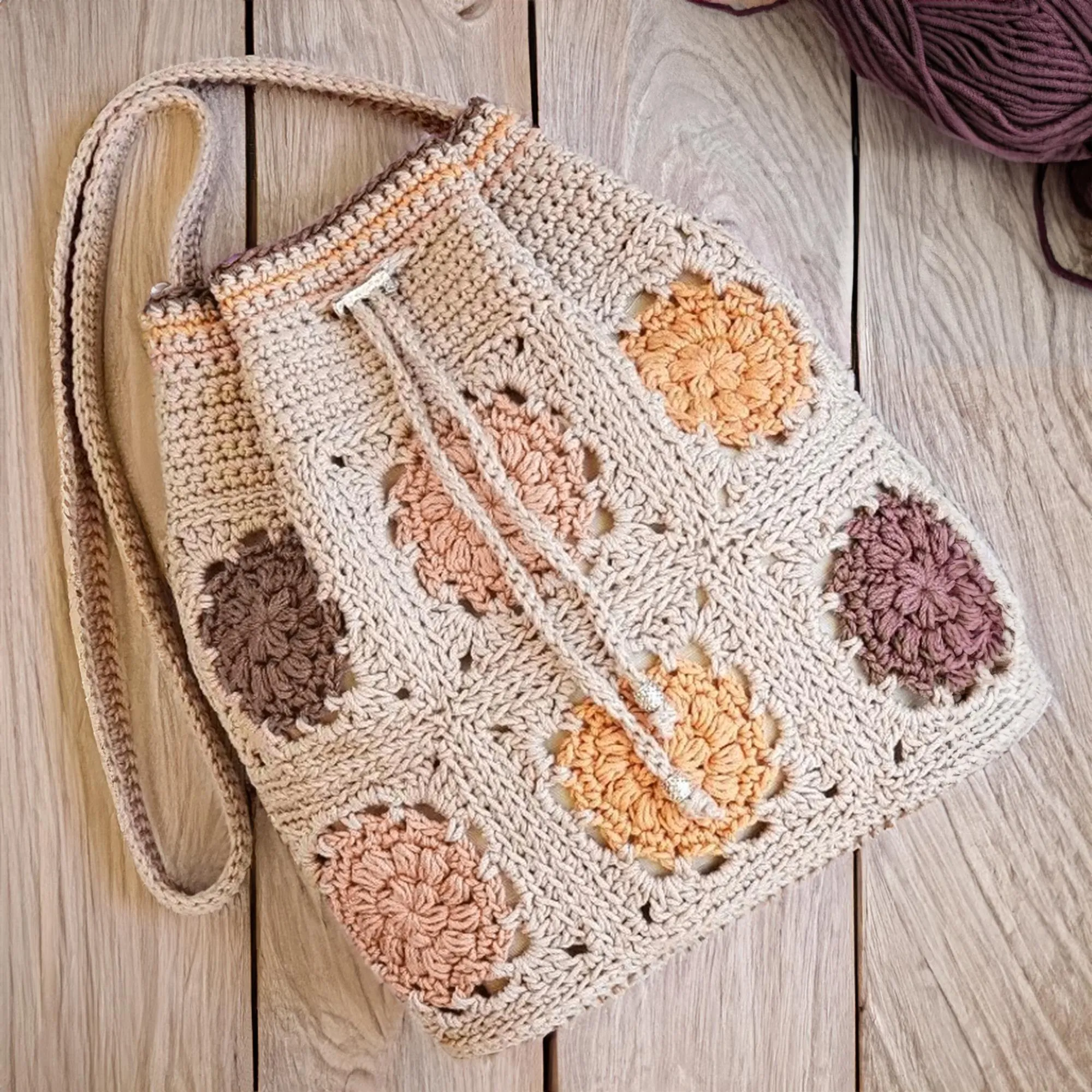 Bohemian Blossom Patchwork Drawstring Bag