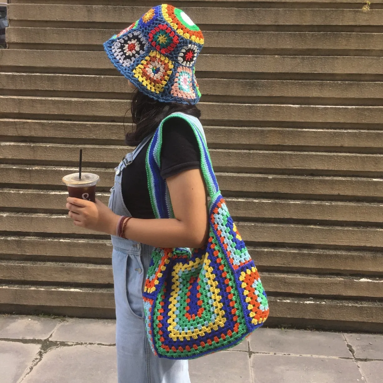 Bohemian Crochet Knit Totes  - 16 Colors