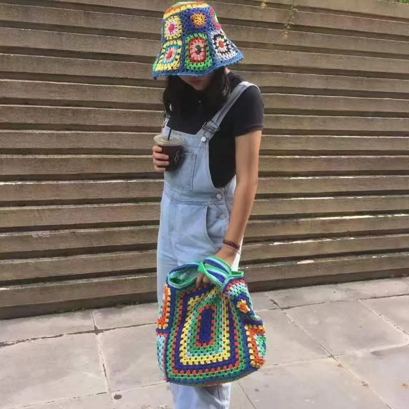 Bohemian Crochet Knit Totes  - 16 Colors
