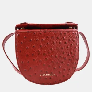 Bordeaux Leather Passion Ostrich Crossbody