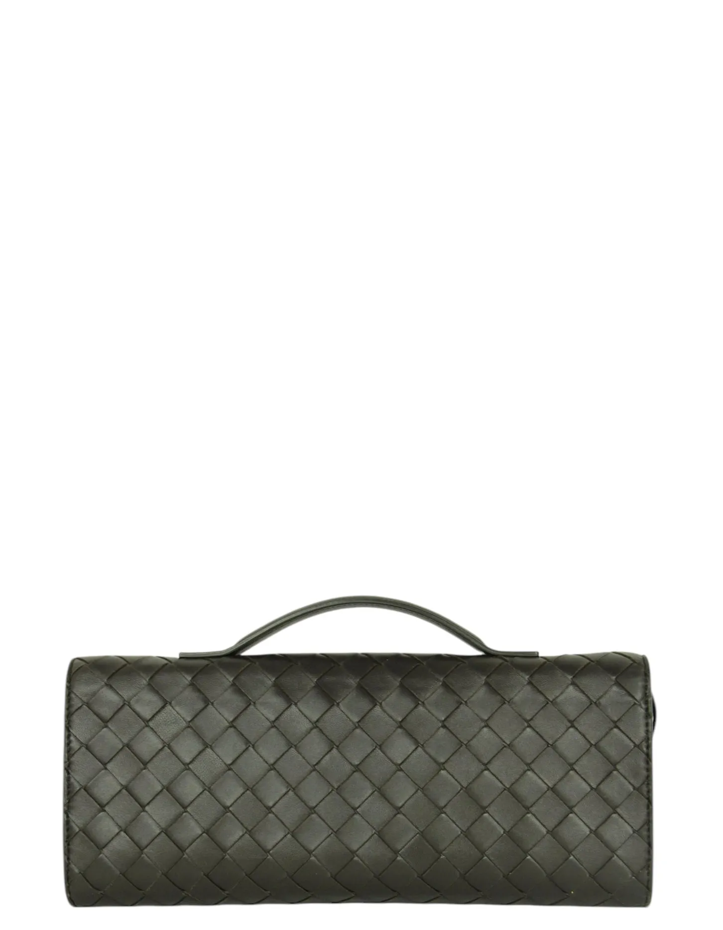 Bottega Veneta Brown Intrecciato Long Andiamo Clutch
