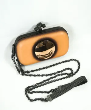 BOTTEGA VENETA - Mirror Lens Knot Brass Nappa Clutch -