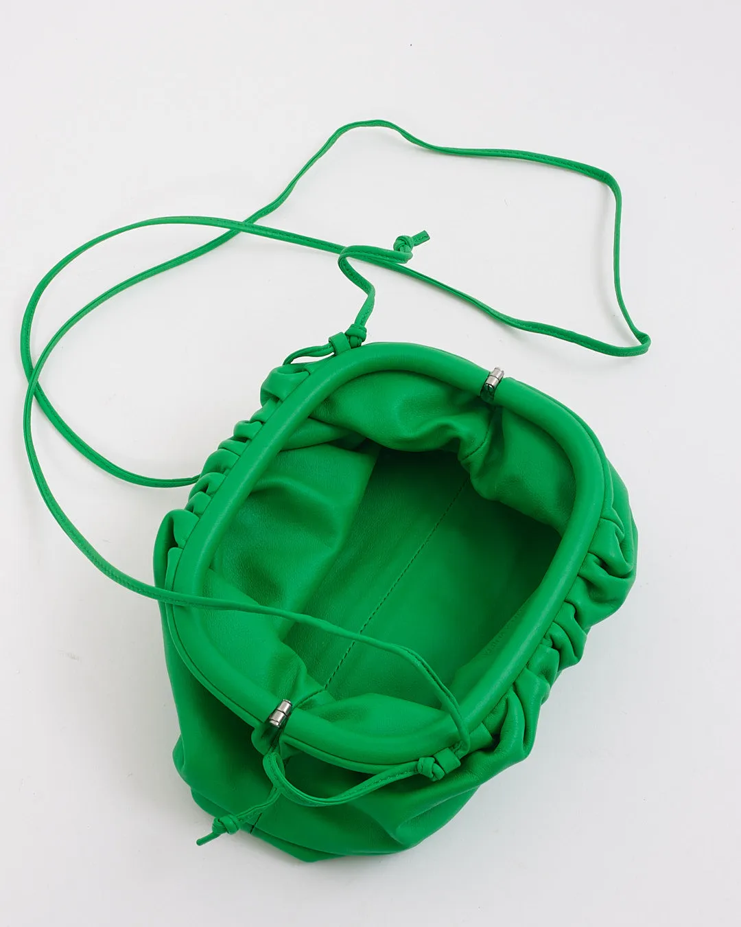 Bottega Veneta Parakeet Green Leather The Mini Pouch Bag