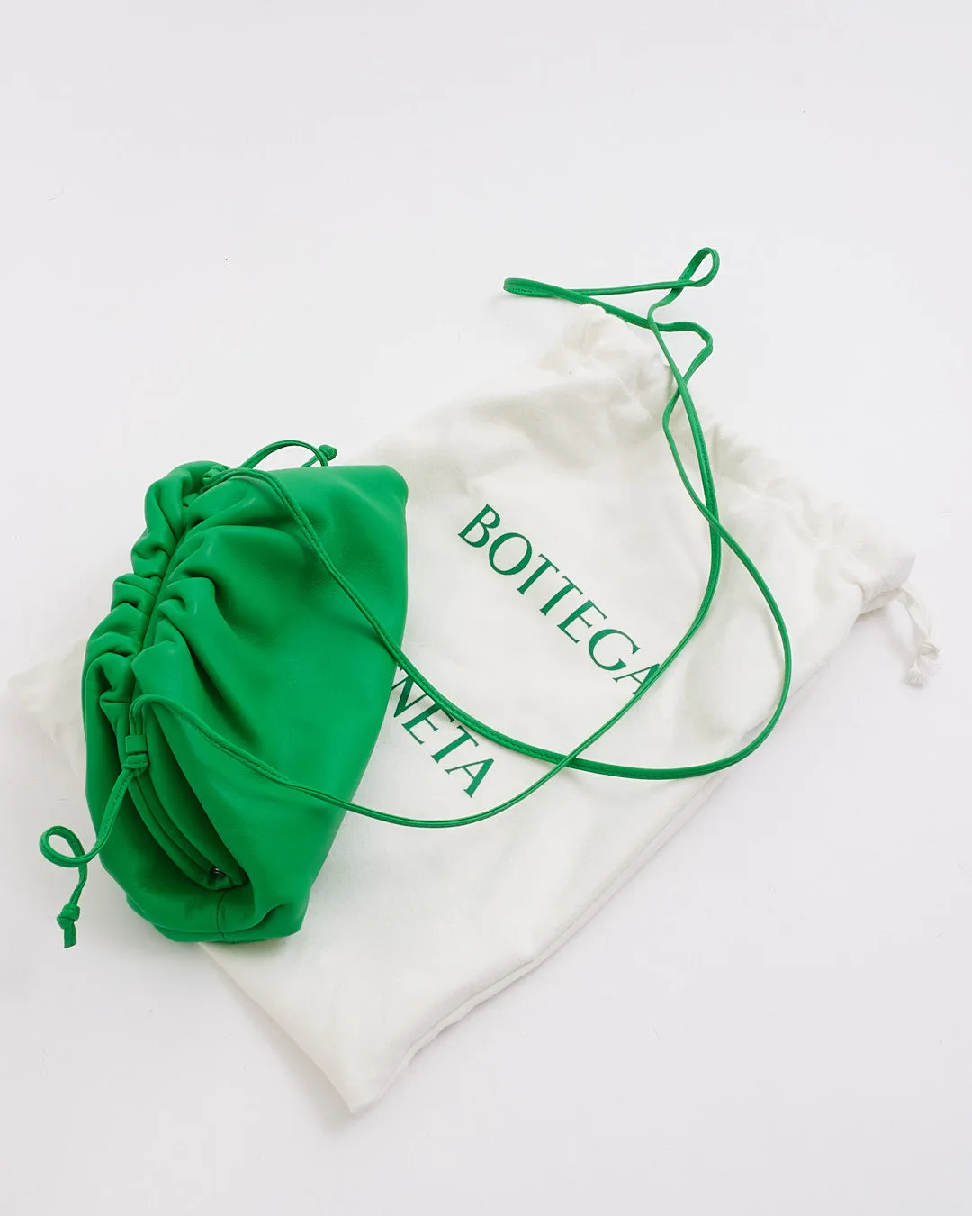 Bottega Veneta Parakeet Green Leather The Mini Pouch Bag