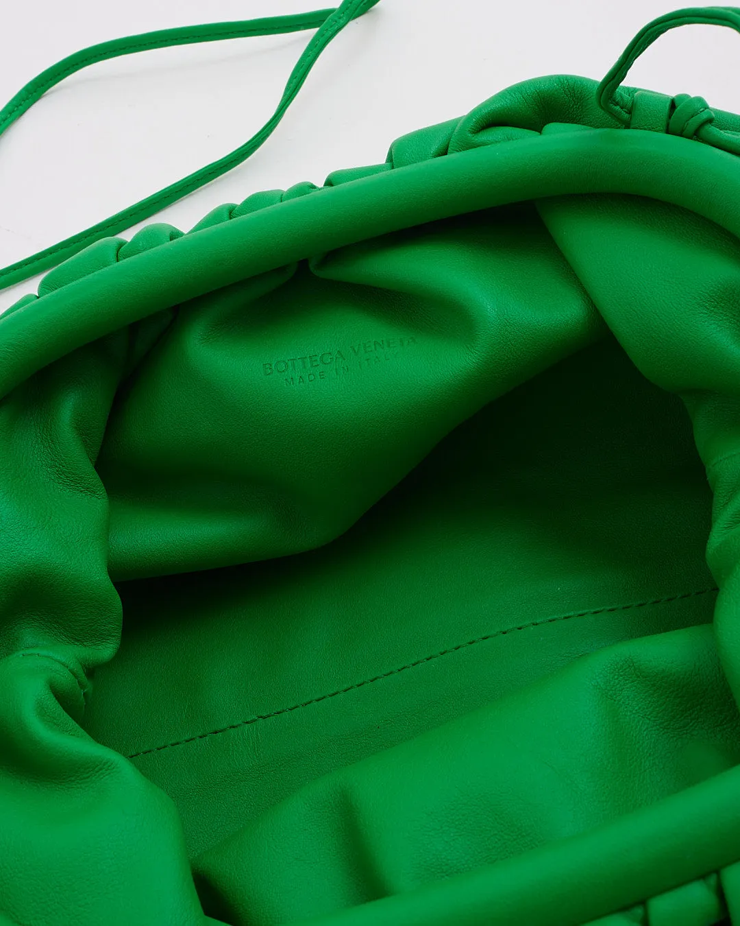 Bottega Veneta Parakeet Green Leather The Mini Pouch Bag