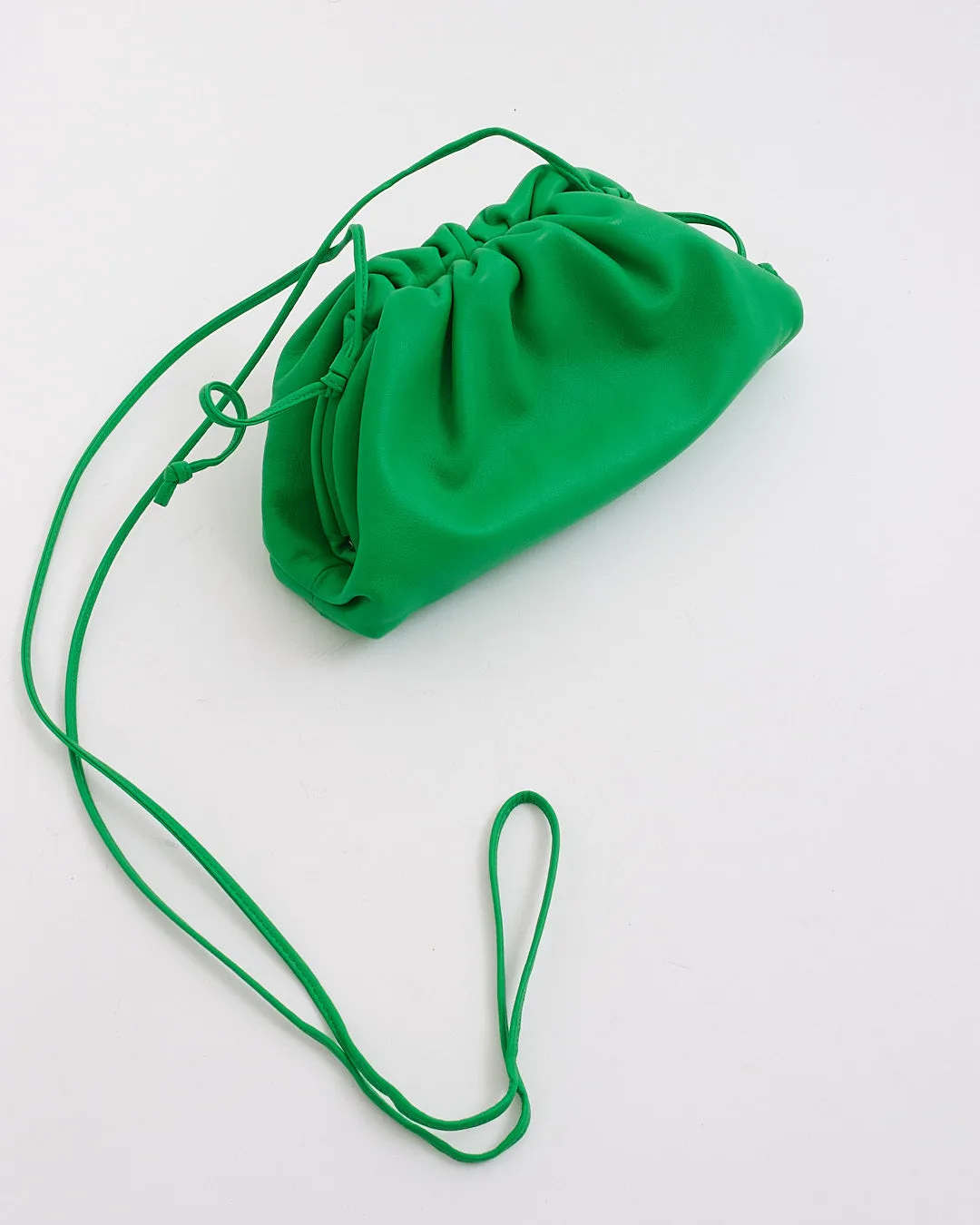 Bottega Veneta Parakeet Green Leather The Mini Pouch Bag
