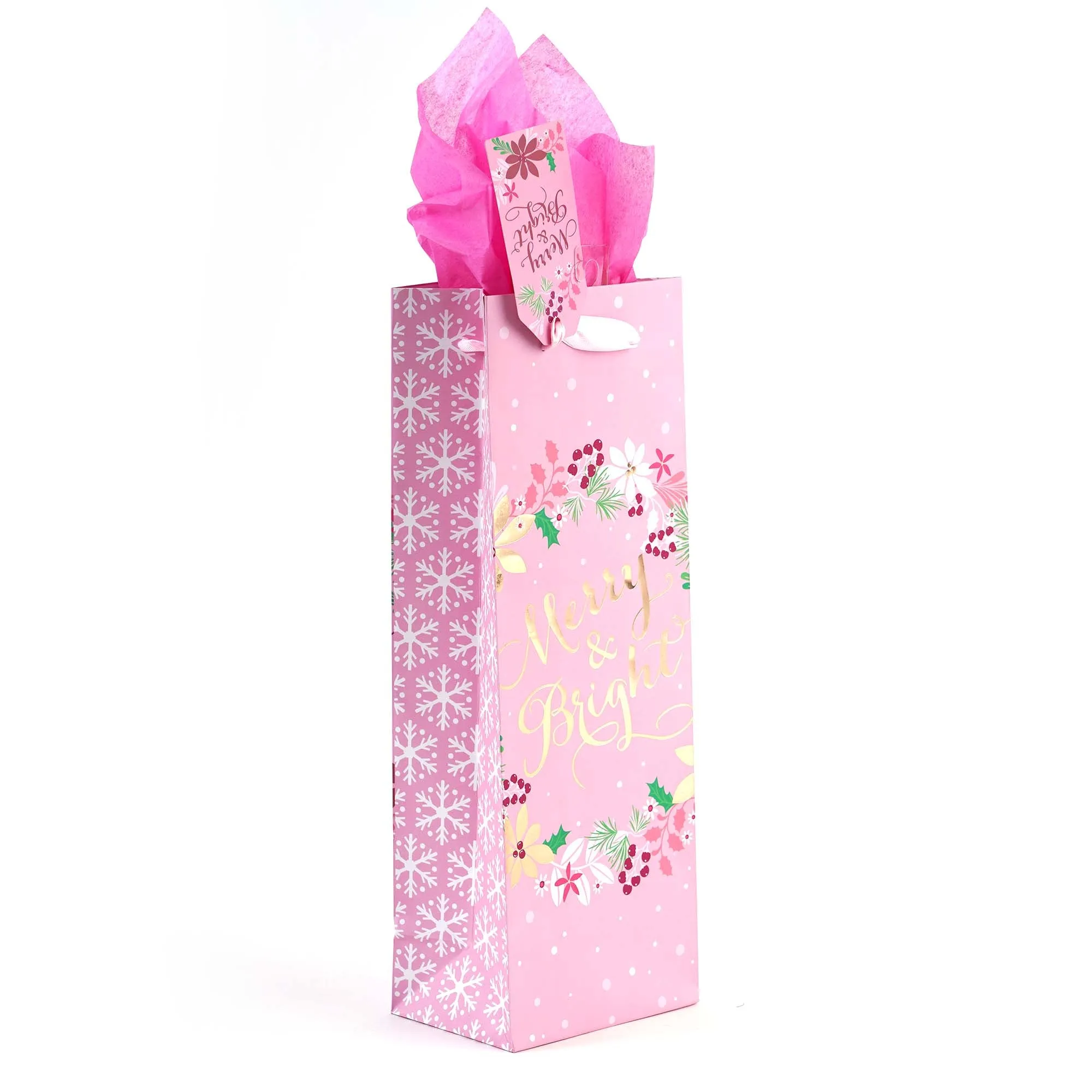 Bottle Pink Christmas Hot Stamp Bag, 4 Designs