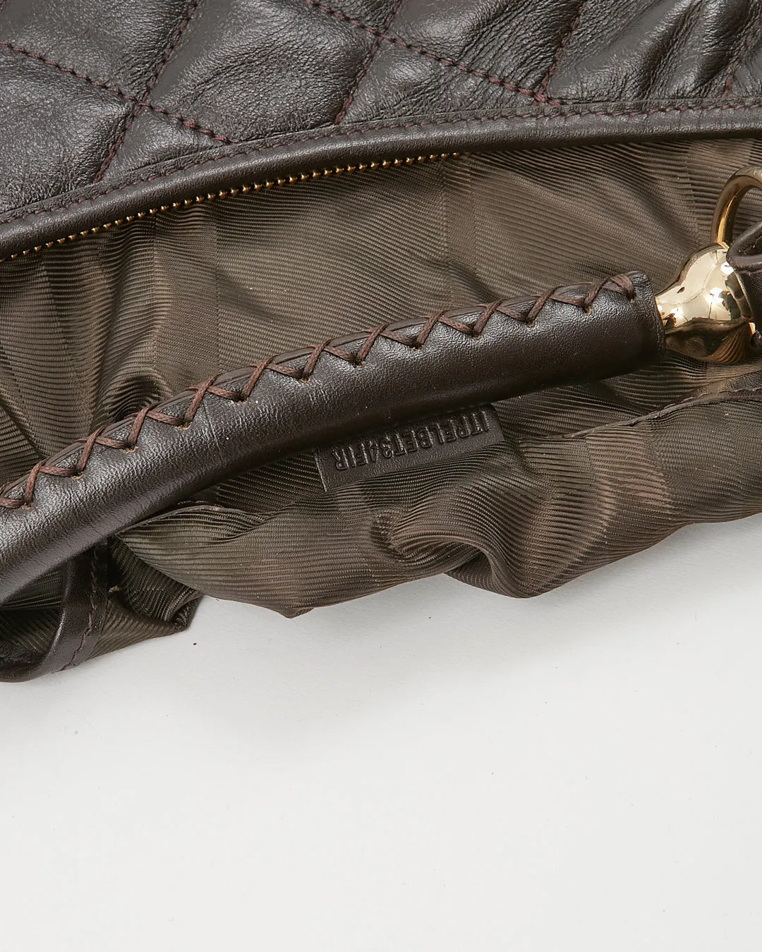 Burberry Brown Leather Quilted Shoulder Bag