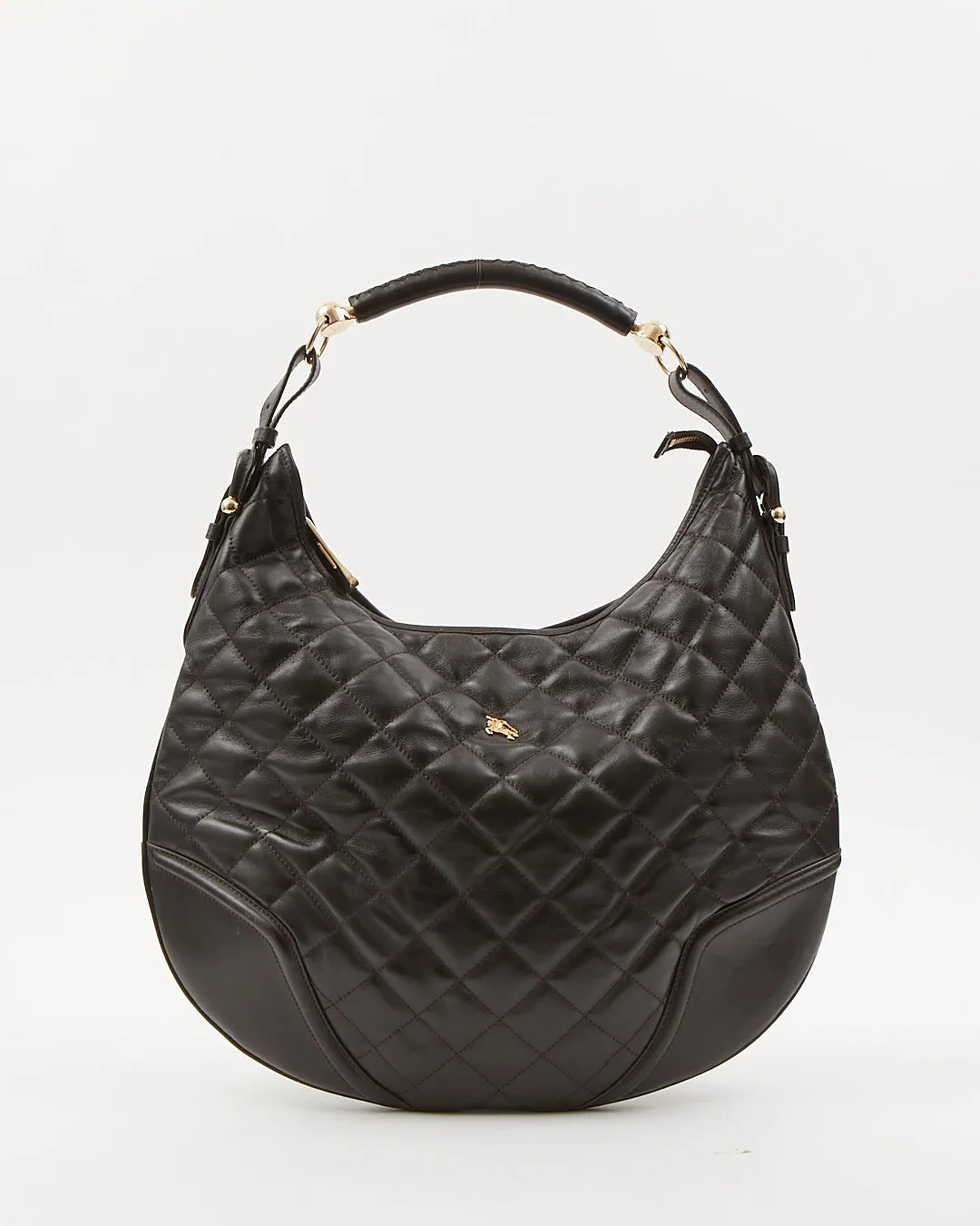 Burberry Brown Leather Quilted Shoulder Bag