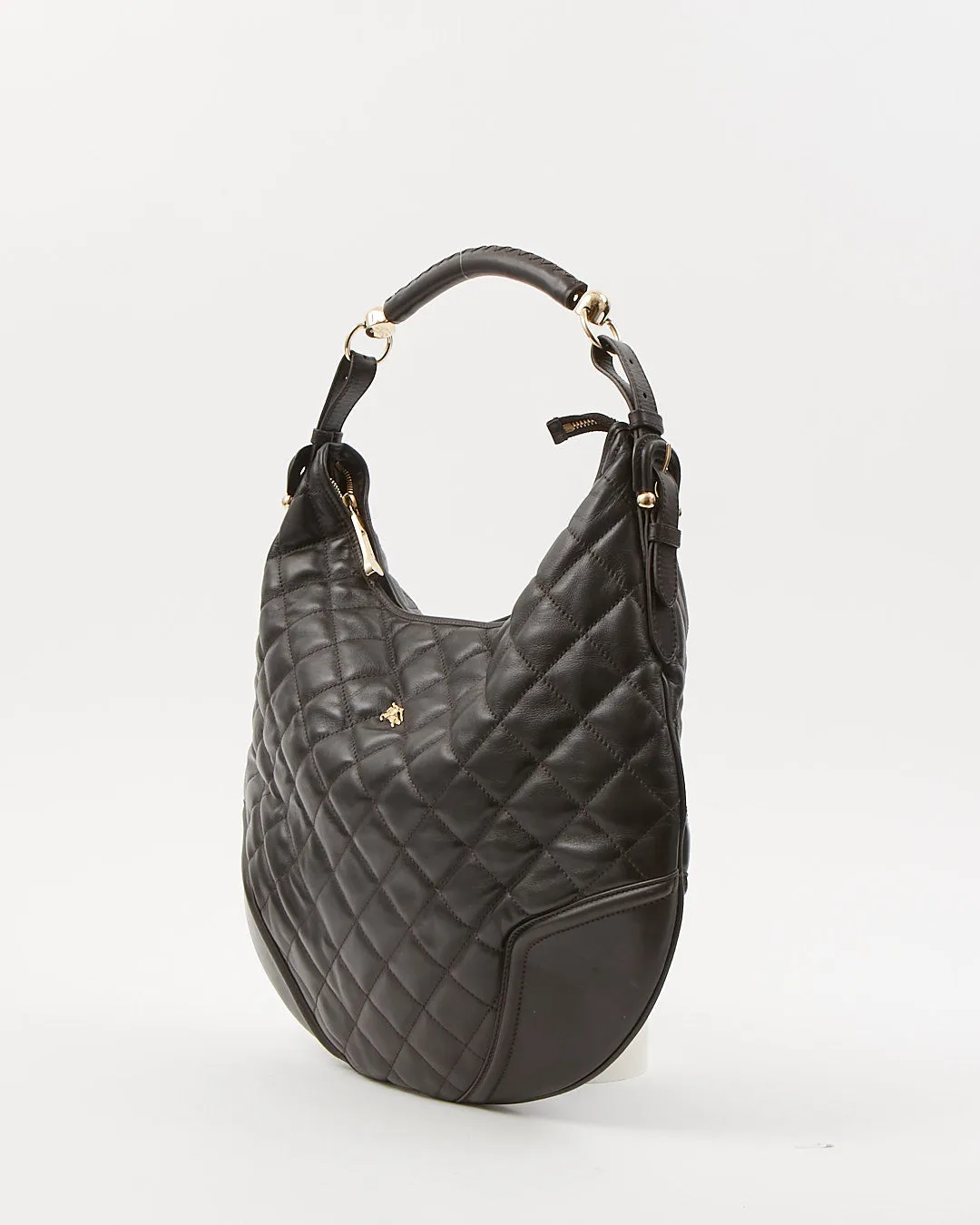 Burberry Brown Leather Quilted Shoulder Bag