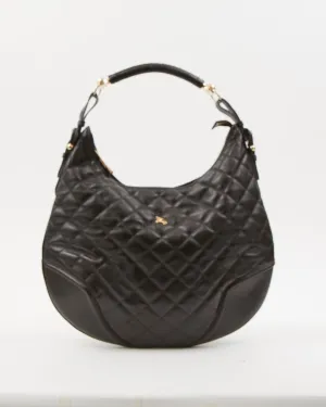 Burberry Brown Leather Quilted Shoulder Bag