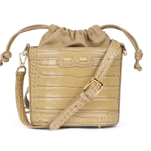 Byrd Bucket in Hazelnut Croc